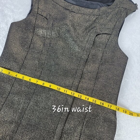 C BLOCK ISIA Metallic Bronz Mini -Length Dress Size Small - Picture 11 of 12